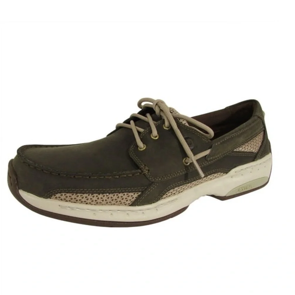 🆕 DUNHAM Mens Captain Slip Resistant Boat Shoes, Olive SIZE 11 4E WIDE WIDTH